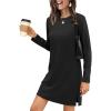 imageSAMPEEL Dresses for Women 2025 Casual Long Sleeve Cozy Tshirt Dress Fashion Fall OutfitsBlack