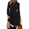 imageSAMPEEL Dresses for Women 2025 Long Sleeve Fall Fashion Casual Sweater Dress Trendy OutiftsBlack
