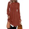 imageSAMPEEL Dresses for Women 2025 Long Sleeve Fall Fashion Casual Sweater Dress Trendy OutiftsCaramel