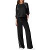 imageSampeel Women 2 Piece Lounge Sets Sweatsuit Fall Outfits Matching Wide Leg pants Set Tracksuit Trendy ClothesBlack