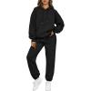 imageTrendy Queen Sweatsuits Women 2 Piece Outfits Lounge Two Piece Sets Sweatshirts Sweatpants Hoodies Tracksuits with PocketsBlack