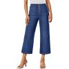 imageTrendy Queen Womens Capri Jeans High Waisted Wide Straight Leg Stretchy Cropped Jeans Fashion Denim Pants Fall 2025Blue