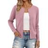 imageTrendy Queen Womens Cardigan Sweaters Lightweight Crew Neck Outfits Fall Fashion 2025 ClothingPink