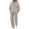 imageTrendy Queen Womens Sweatsuits 2 Piece Outfits Lounge Sweat Sets Oversized Hoodies and Baggy Sweatpants Travel TracksuitCoffeegery