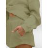 imageAnotherChill Womens Oversized Waffle Knit Lounge Set Long Sleeve Sweatshirt and High Waisted Shorts 2 Piece Casual OutfitGreen