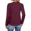imageSAMPEEL Long Sleeve Shirts for Women Ruched Fall Tops Crew Neck T Shirts Fashion Clothing 2025Purple