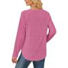 imageSAMPEEL Sweatshirt for Women Long Sleeve Shirts Crewneck Sweaters Fall Fashion Outfits 2025 Trendy Tunic Tops Plus SizeHot Pink