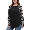 imageSAMPEEL Sweatshirt for Women Long Sleeve Shirts Crewneck Sweaters Fall Fashion Outfits 2025 Trendy Tunic Tops Plus SizeLeopardblack