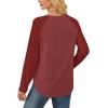 imageSAMPEEL Sweatshirt for Women Long Sleeve Shirts Crewneck Sweaters Fall Fashion Outfits 2025 Trendy Tunic Tops Plus SizeRed