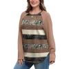 imageSAMPEEL Sweatshirt for Women Long Sleeve Shirts Crewneck Sweaters Fall Fashion Outfits 2025 Trendy Tunic Tops Plus SizeStripedbrown