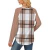 imageSAMPEEL Sweatshirt for Women Long Sleeve Shirts Crewneck Sweaters Fall Fashion Outfits 2025 Trendy Tunic Tops Plus SizeYellow Plaid