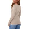 imageSAMPEEL Womens Long Sleeve Henley Shirts Slim Fit Tops 2025 Casual Fashion Outfits Basic Trendy TShirts Soft ClothingBeige