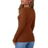 imageSAMPEEL Womens Long Sleeve Henley Shirts Slim Fit Tops 2025 Casual Fashion Outfits Basic Trendy TShirts Soft ClothingCaramel