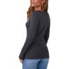 imageSAMPEEL Womens Long Sleeve Henley Shirts Slim Fit Tops 2025 Casual Fashion Outfits Basic Trendy TShirts Soft ClothingGrey