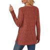 imageSAMPEEL Womens Sweaters Crewneck Long Sleeve Shirts with Pockets Fall Outfits 2025 Fashion Winter Clothing Side SlitCaramel
