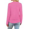 imageSAMPEEL Womens Sweaters Long Sleeve Shirts Fall Fashion 2025 Trendy Tops Ruched Outfits Winter ClothingHot Pink