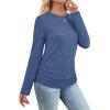 imageSAMPEEL Womens Sweaters Long Sleeve Shirts Fall Fashion 2025 Trendy Tops Ruched Outfits Winter ClothingNavy
