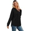 imageSampeel Hoodies for Women Trendy Fall Fashion 2025 V Neck Oversized Sweatshirt Plus Size Tops ClothesBlack