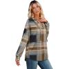 imageSampeel Hoodies for Women Trendy Fall Fashion 2025 V Neck Oversized Sweatshirt Plus Size Tops ClothesCoffee Plaid
