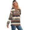 imageSampeel Hoodies for Women Trendy Fall Fashion 2025 V Neck Oversized Sweatshirt Plus Size Tops ClothesGray Stripes