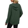 imageSampeel Hoodies for Women Trendy Fall Fashion 2025 V Neck Oversized Sweatshirt Plus Size Tops ClothesGreen