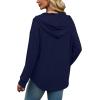 imageSampeel Hoodies for Women Trendy Fall Fashion 2025 V Neck Oversized Sweatshirt Plus Size Tops ClothesNavy Blue