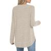 imageSampeel Long Sleeve Shirts for Women Tunic Tops Loose Fit Dressy Crew Neck Pullover Basic Sweaters for Women 2025Apricot