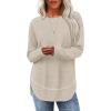 imageSampeel Long Sleeve Shirts for Women Tunic Tops Loose Fit Dressy Crew Neck Pullover Basic Sweaters for Women 2025Apricot