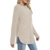 imageSampeel Long Sleeve Shirts for Women Tunic Tops Loose Fit Dressy Crew Neck Pullover Basic Sweaters for Women 2025Apricot