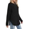 imageSampeel Long Sleeve Shirts for Women Tunic Tops Loose Fit Dressy Crew Neck Pullover Basic Sweaters for Women 2025Black