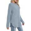 imageSampeel Long Sleeve Shirts for Women Tunic Tops Loose Fit Dressy Crew Neck Pullover Basic Sweaters for Women 2025Blue