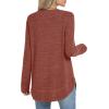 imageSampeel Long Sleeve Shirts for Women Tunic Tops Loose Fit Dressy Crew Neck Pullover Basic Sweaters for Women 2025Caramel