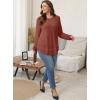 imageSampeel Long Sleeve Shirts for Women Tunic Tops Loose Fit Dressy Crew Neck Pullover Basic Sweaters for Women 2025Caramel