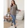 imageSampeel Long Sleeve Shirts for Women Tunic Tops Loose Fit Dressy Crew Neck Pullover Basic Sweaters for Women 2025Coffee