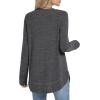 imageSampeel Long Sleeve Shirts for Women Tunic Tops Loose Fit Dressy Crew Neck Pullover Basic Sweaters for Women 2025Darkgrey