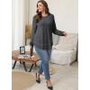 imageSampeel Long Sleeve Shirts for Women Tunic Tops Loose Fit Dressy Crew Neck Pullover Basic Sweaters for Women 2025Darkgrey