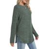 imageSampeel Long Sleeve Shirts for Women Tunic Tops Loose Fit Dressy Crew Neck Pullover Basic Sweaters for Women 2025Green