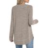 imageSampeel Long Sleeve Shirts for Women Tunic Tops Loose Fit Dressy Crew Neck Pullover Basic Sweaters for Women 2025Khaki