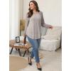 imageSampeel Long Sleeve Shirts for Women Tunic Tops Loose Fit Dressy Crew Neck Pullover Basic Sweaters for Women 2025Khaki Coffee