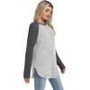 imageSampeel Long Sleeve Shirts for Women Tunic Tops Loose Fit Dressy Crew Neck Pullover Basic Sweaters for Women 2025Light and Dark Grey