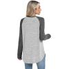imageSampeel Long Sleeve Shirts for Women Tunic Tops Loose Fit Dressy Crew Neck Pullover Basic Sweaters for Women 2025Light and Dark Grey