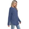 imageSampeel Long Sleeve Shirts for Women Tunic Tops Loose Fit Dressy Crew Neck Pullover Basic Sweaters for Women 2025Navy