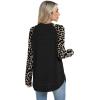 imageSampeel Long Sleeve Shirts for Women Tunic Tops Loose Fit Dressy Crew Neck Pullover Basic Sweaters for Women 2025Plaid Leopard