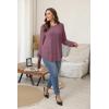 imageSampeel Long Sleeve Shirts for Women Tunic Tops Loose Fit Dressy Crew Neck Pullover Basic Sweaters for Women 2025Purple