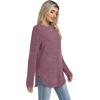 imageSampeel Long Sleeve Shirts for Women Tunic Tops Loose Fit Dressy Crew Neck Pullover Basic Sweaters for Women 2025Purple