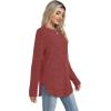 imageSampeel Long Sleeve Shirts for Women Tunic Tops Loose Fit Dressy Crew Neck Pullover Basic Sweaters for Women 2025Red