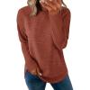 imageSAMPEEL Sweatshirt for Women Long Sleeve Shirts Crewneck Sweaters Fall Fashion Outfits 2025 Trendy Tunic Tops Plus SizeCaramel