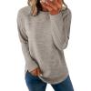 imageSAMPEEL Sweatshirt for Women Long Sleeve Shirts Crewneck Sweaters Fall Fashion Outfits 2025 Trendy Tunic Tops Plus SizeCoffee