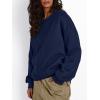 imageTrendy Queen Fleece Sherpa Lined Sweatshirts for Women 2025 Fall Fashion Winter Crewneck Pullover Hoodies Outfits ClothesNavy