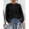 imageTrendy Queen Oversized Cable Knit Sweaters for Women Trendy 2025 Fall Fashion Outfits Pullover Crewneck Sweaters TopsBlack